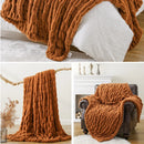 Axyaa Luxe Dual Sided Plush Faux Rabbit Fleece Throw Blanket