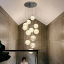 Axyaa Crystal Chandelier Stair Pendant Lamp Living Room Pendant Lights Interior Lighting