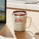 Axyaa Double-Wall Insulated Stainless Steel Coffee Cup Mug with Lid