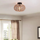 Axyaa Hemp Rope Ceiling Lamp Chandelier - Vintage Retro Industrial Iron Dining Room Lighting