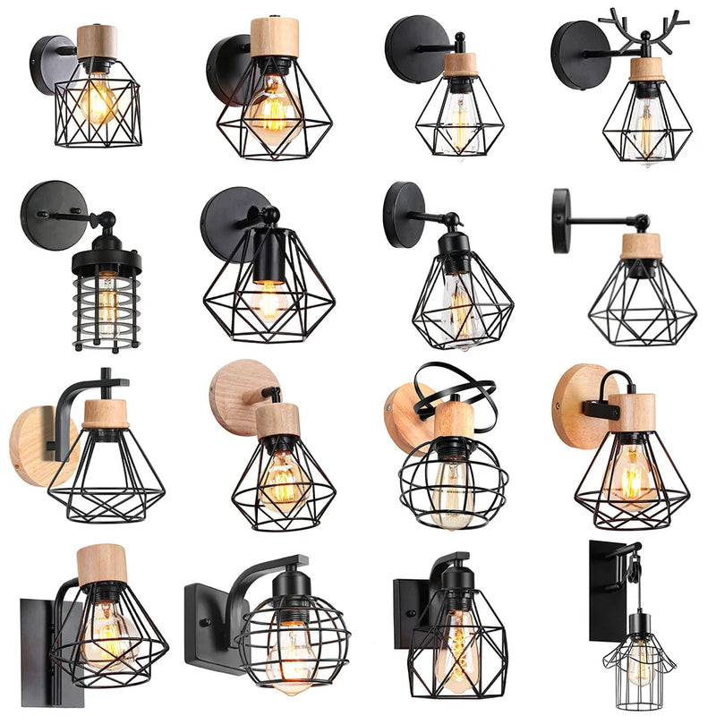 Axyaa Retro Industrial Wall Sconce LED Lamp Indoor Lighting