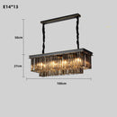 Axyaa Smokey Grey Glass Crystal Chandelier E14 for Home Decor Lighting