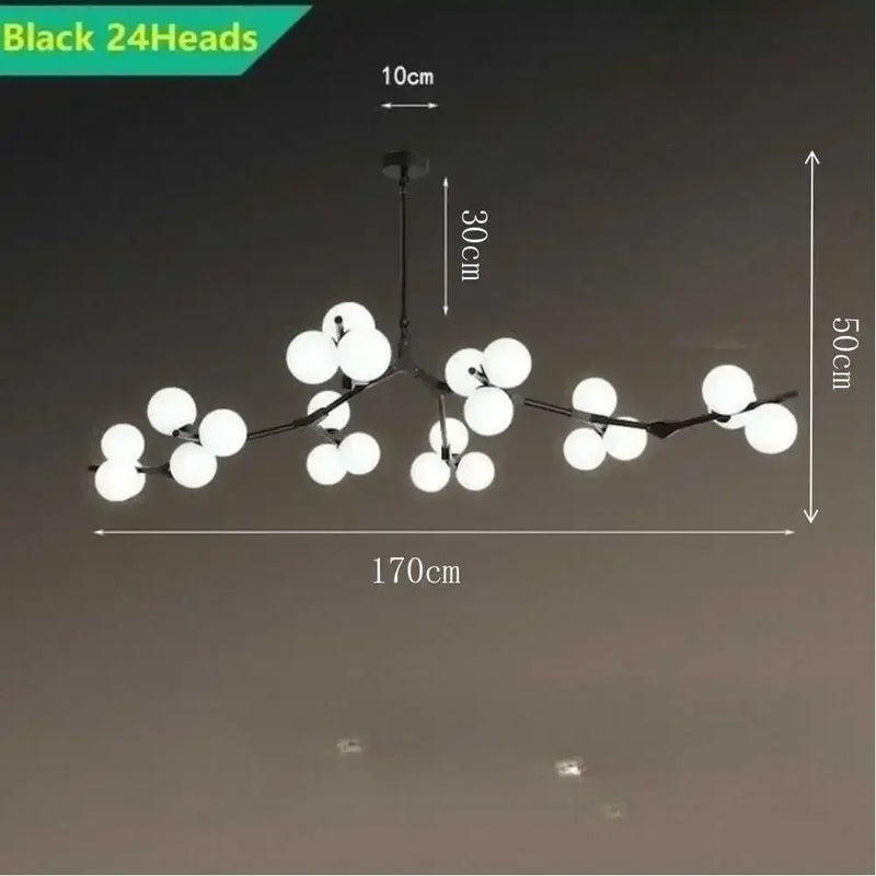 Axyaa Nordic Magic Bean Chandelier: Modern, Simple, LED Pendant Lamps for Home Decor.