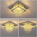 Axyaa Chrome Crystal Ceiling Chandelier for Modern Home Decor