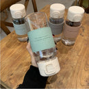 Axyaa 500ml Clear Leakproof Water Bottle with Straw - Portable for Travel & Office