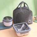 Axyaa Portable Leakproof Lunch Box Set with Thermal Bag, Large Food Storage Bag