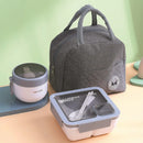Axyaa Portable Leakproof Lunch Box Set with Thermal Bag, Large Food Storage Bag