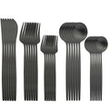 Axyaa 30-Piece Gold Stainless Steel Cutlery Set - Matte Flatware Silverware Kit