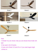 Axyaa 88-Inch DC Motor Ceiling Fan with Remote Control and Wood Blades