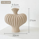 Axyaa Retro Ceramic Vase: Stylish Home Decor Sculpture for Flowers and Dried Arrangements