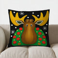Axyaa Floral Holly Berries Throw Pillow Cover for Sofa, Bedroom, Car