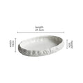 Axyaa Rock Ceramic Main Dish Plate: Creative Pure White Tableware