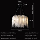 Axyaa Tassel Led Pendant Light Chrome Gold Lustre Indoor Lamp