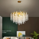 Axyaa Gold Crystal LED Branch Ceiling Chandelier - Luxury Home Decor Lighting