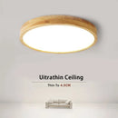 Axya Nordic Wood Ceiling Light Acrylic LED Lamp for Home Décor