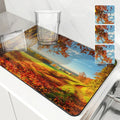 Axyaa Autumn Scenery Coffee Mat - Quick Dry Dish Draining Pad