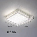 Axyaa LED Crystal Ceiling Lamp Modern Square Dimmable Dining Room Fixture