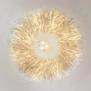 Axyaa Feather Pendant Lamps Chandelier for Home Decor Lighting