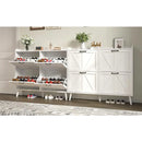 Axyaa Farmhouse Shoe Cabinet with 4 Drawers: Stylish Entryway Storage