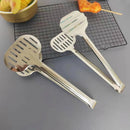 Axyaa Stainless Steel Food Tongs for BBQ Steak Bread & Kitchen Cooking