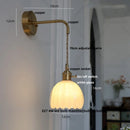 Axyaa Adjustable LED Wall Lamp Glass Wall Light Fixture