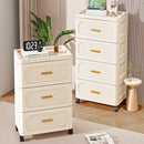 Axyaa 15.75 Inch Multi-tier Rolling Storage Cabinet for Snacks, Clothes, Books
