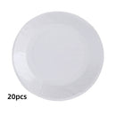 Axyaa White Paper Plate Set - Nordic Minimalist Tableware for DIY Birthday Party
