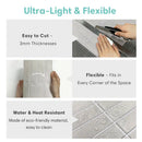 Axyaa Green 3D Tile Sticker, 10pcs Self-adhesive Backsplash Bathroom Wall Tile, Water Resistant