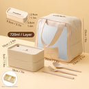 Axyaa Square Divided Lunch Box: Portable, Microwave Safe, Sealed Hot/Cold Food Container