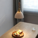 Axyaa Ceramic Shade LED Pendant Light: Modern Nordic Chandelier for Restaurant and Bedroom