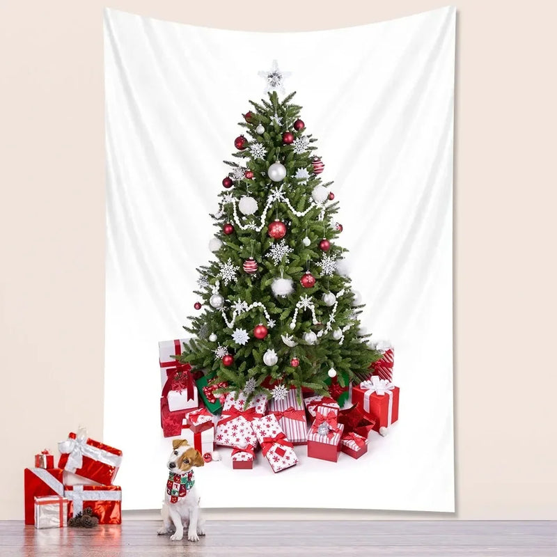 Axyaa Christmas Tree Tapestry Wall Decoration Living Room Bedroom Home Decor