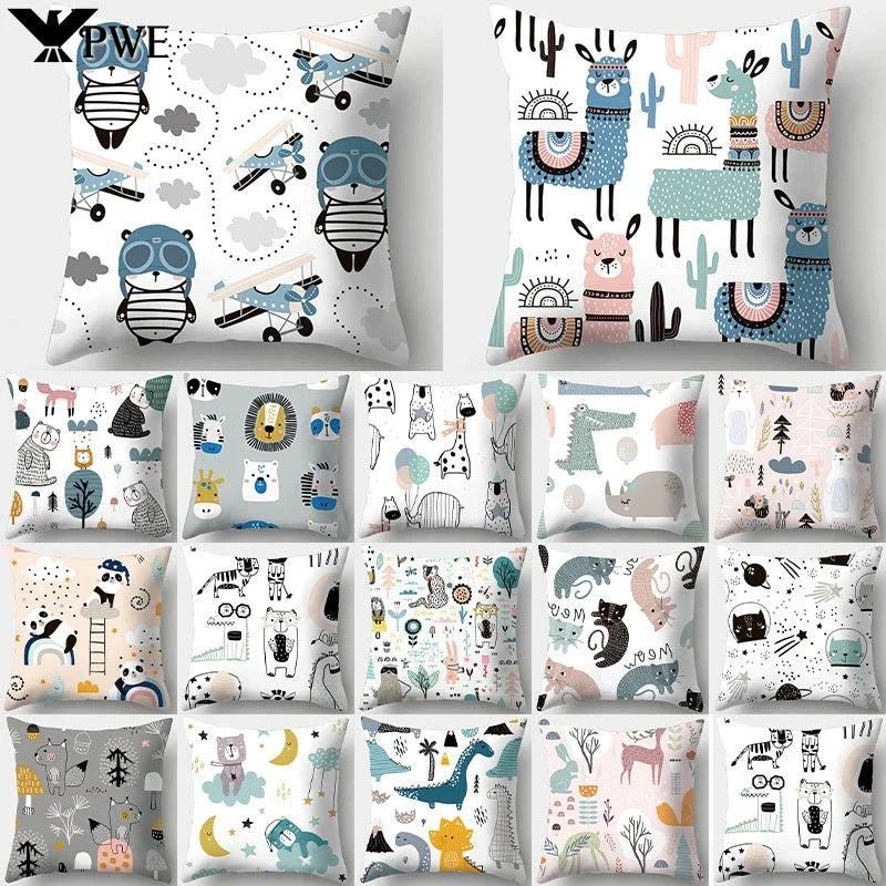 Axyaa Decorative Cushions Pillowcase - Soft Polyester Throw Pillow Cover for Sofa Décor
