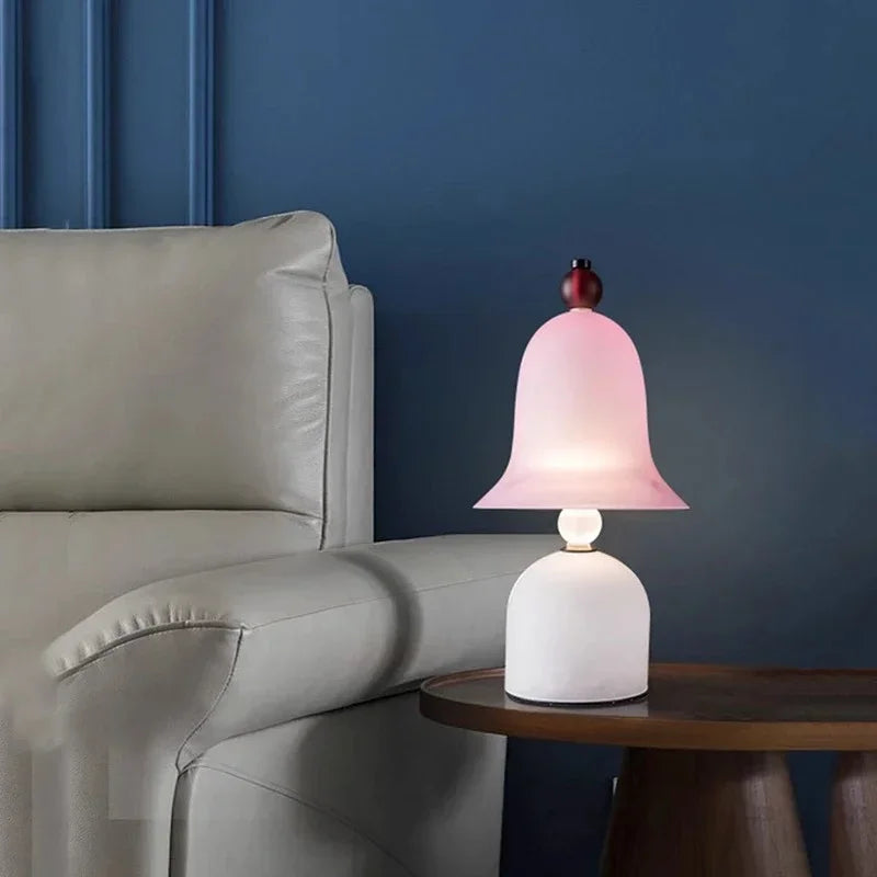 Axyaa Nordic Pink Table Lamp Modern Minimalist Art Lighting for Living Bedroom Children's Room