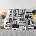 Axyaa Chaser JZX100 x 1JZ Engine Throw Blanket for Stylish Winter Decor