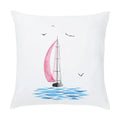 Axyaa Cartoon Sailboat Hot Air Balloon Lighthouse Cushion Cover