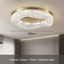Axyaa Golden Gloss Chandelier: Luxurious Round Copper Chandelier for Home Decor