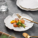 Axyaa Flower Ceramic Steak Plate Serving Pasta Dessert Molecular Cuisine Restaurant Supplies