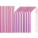 Axyaa Stainless Steel Straw Set - Straight & Curved Drinking Straws for Bar Parties