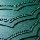 Axyaa Oval Green Faux Leather Placemats - Set of 2