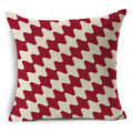 Geometric Linen Seat Cover 45x45cm for Home Decor - Axyaa