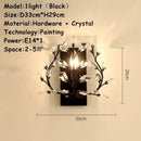 Axyaa Crystal Leaf LED Chandelier: Nordic Modern Luxury for Bedroom and Restaurant