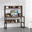 Axyaa Computer Desk with Hutch and Bottom Storage Shelf for Home Office