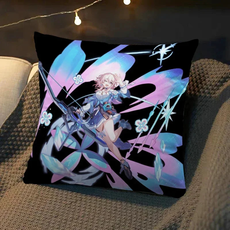 Axyaa Star Rail Square Cushion Cover - Luxury Sofa Decor & Wedding Gift