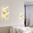 Axyaa LED Wall Lamp: Minimalist Nordic Bedroom Sconce, Black/White/Gold, Living Room Decor