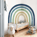 Axyaa Rainbow Fabric Wall Mural for Kids Rooms - Waterproof, Removable, Large Watercolor Design