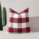 Axyaa Striped Cushion Cover 45x45cm - Hawthorn Red Ivory Polyester Pillow Cover