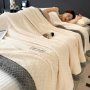 Axyaa Thicken Velvet Blanket - Soft, Warm Coral Fleece Quilt for Autumn/Winter