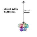 Axyaa Glass Bubble Chandelier Pendant Light for Living Room Bedroom