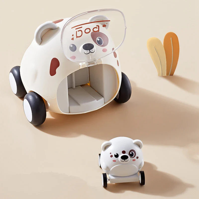 Axya Cartoon Animal Catapult Car: Educational Montessori Toy for Kids