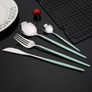 Axyaa 16-Piece Stainless Steel Cutlery Set Dinnerware Flatware Kitchen Tableware